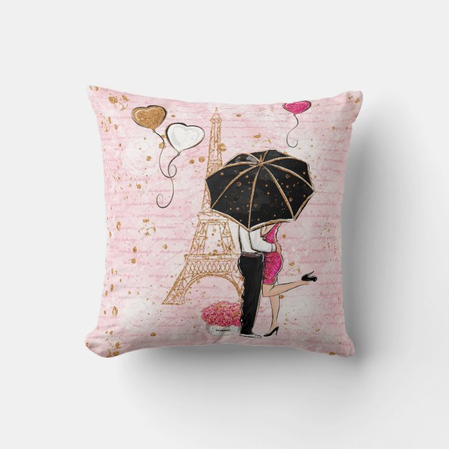 Valentine's Day Throw Pillow, Love Couple Pillow (Front)