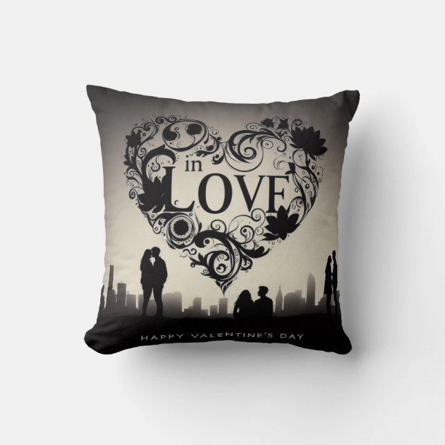 Valentine's Day Throw Pilow || In Love Throw Pillow (Front)