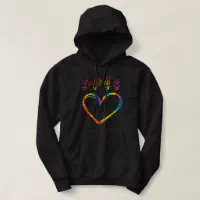 Valentines Day Tie Dye | I Love You Heart Hand Sig Hoodie | Zazzle