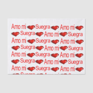 Valentine's Day Tissue Paper Amo mi Suegra Hearts