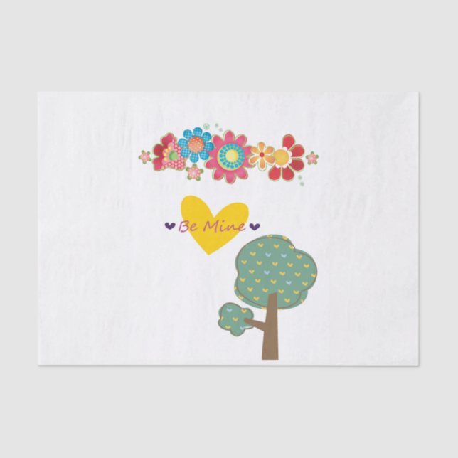 Valentine's Day Tissue Paper Be Mine (Front)