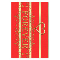 Valentine's Day Tissue Paper Gold Forever Hearts