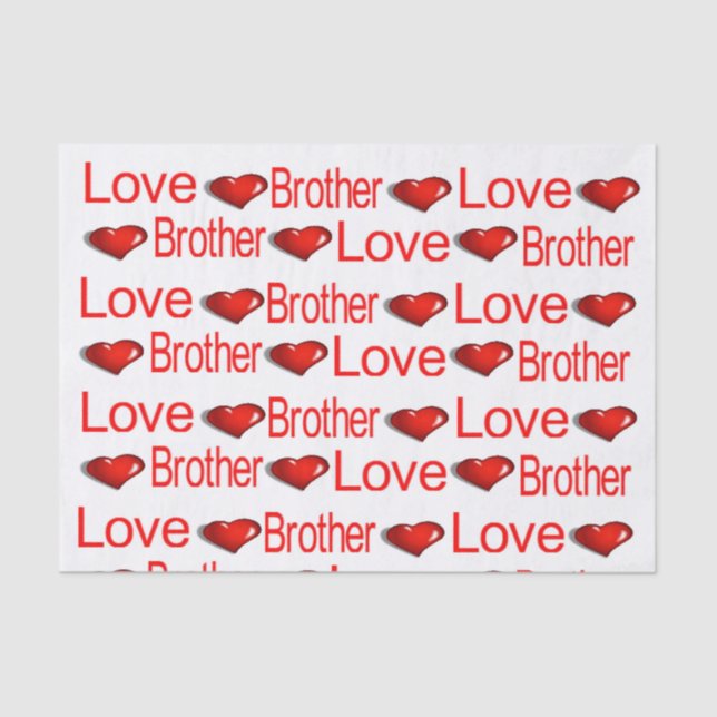 Valentine's Day Tissue Paper Love Brother  (Front)