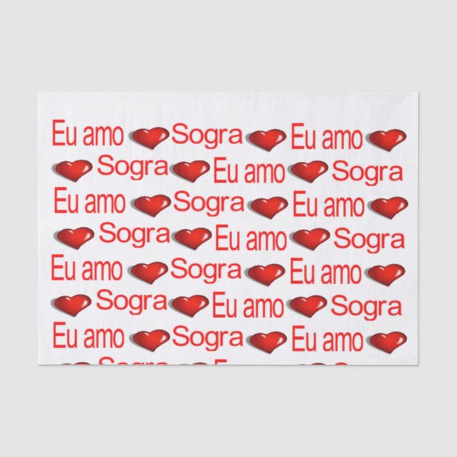 Valentine's Day Tissue Paper Love Sogra Red Hearts (Front)