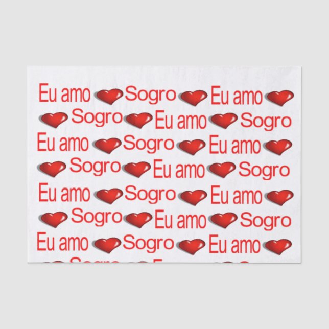 Valentine's Day Tissue Paper Love Sogro Red Hearts (Front)