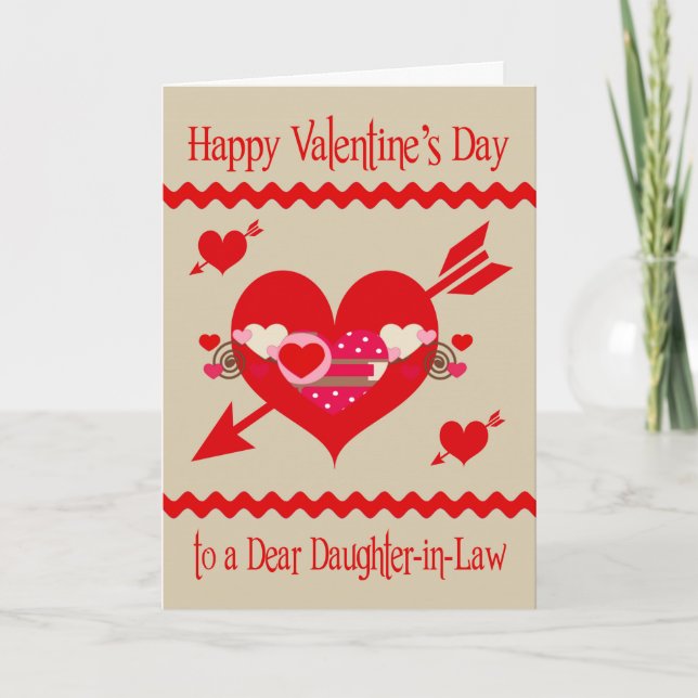 Valentine's Day To Daughter-in-Law Holiday Card (Front)