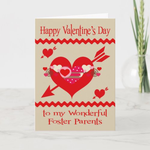 Valentines Day To Foster Parents Holiday Card