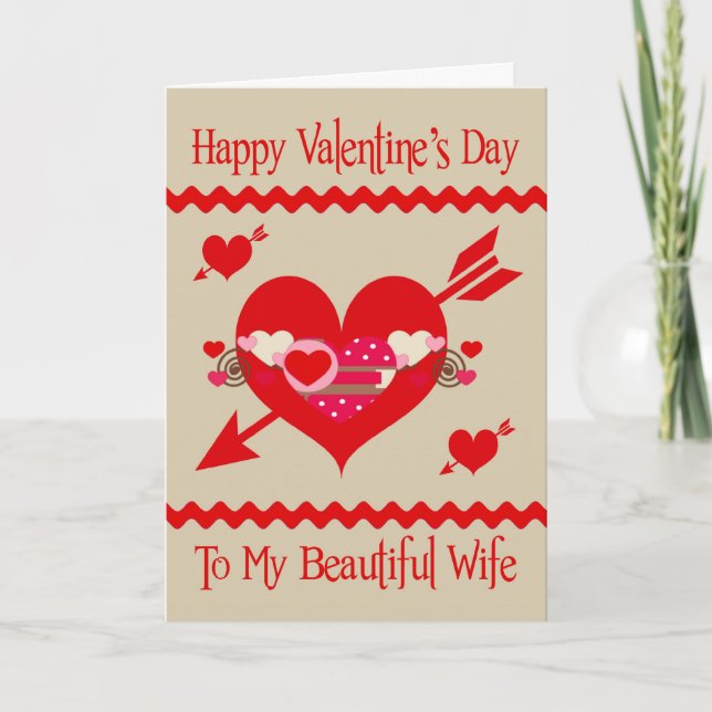 Valentine's Day To Wife greeting card (Front)