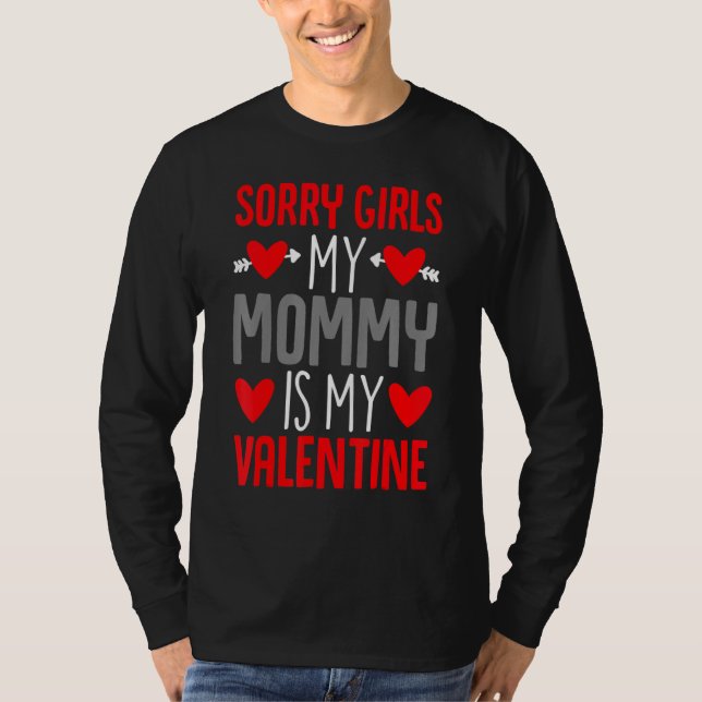 Valentines Day Toddler Boys Mommy Is My Valentine  T-Shirt (Front)
