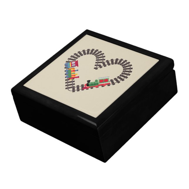Valentines Day Train Railroad Heart  Gift Box (Side)
