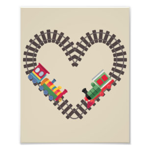 Valentines Day Train Railroad Heart Photo Print