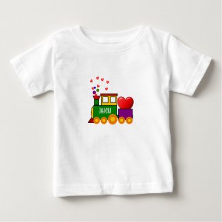 Valentines Day Train T-Shirt for Baby Boy
