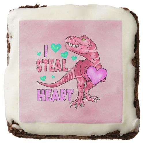 Valentines Day Treat _ Dinosaur Brownie