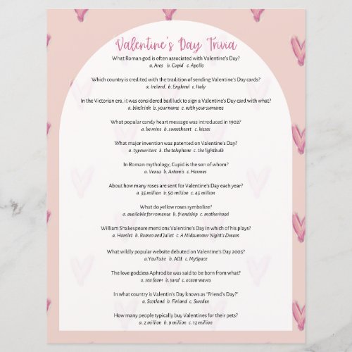 Valentines Day Trivia Game With Answers