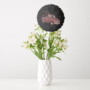 Valentine's Day Truck Funny Buffalo Plaid Leopard Balloon