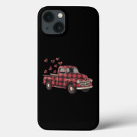 Valentine's Day Truck Funny Buffalo Plaid Leopard 