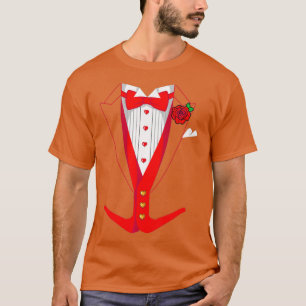 Valentines Day Tuedo Red Bow Tie Funny Outfit T-Shirt