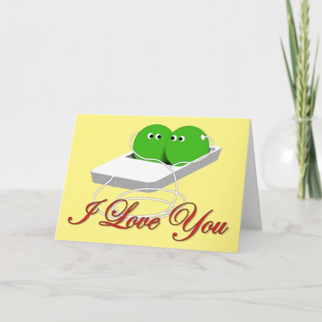 Valentine's Day - Two Peas In A Pod Holiday Card (Front)
