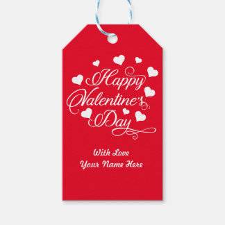 Valentines Day Typography Gift Tags