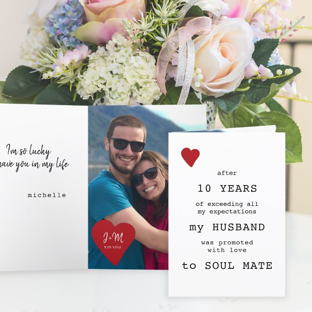Valentines Day typography photo personalized Holiday Card (Creator Uploaded)