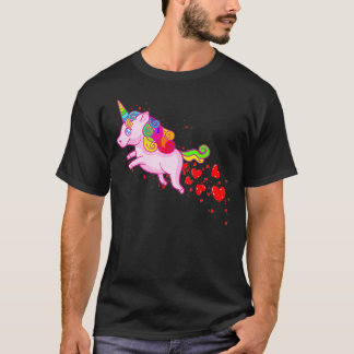 Valentines Day Unicorn Love  T-Shirt