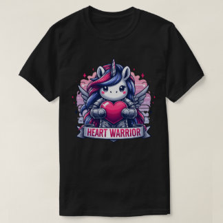 Valentines Day Unicorn of love Heart Warrior T-Shirt