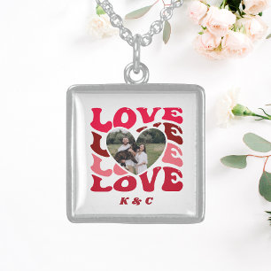 Valentine's Day Unique Gift For Girlfriend Photo Sterling Silver Necklace