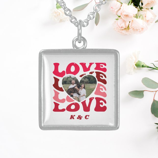 Valentine's Day Unique Gift For Girlfriend Photo Sterling Silver Necklace (Valentine's Day Unique Gift For Girlfriend Photo Sterling Silver Necklace
)