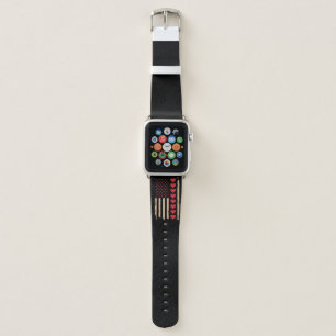 Valentine's Day US Flag Hearts Apple Watch Band