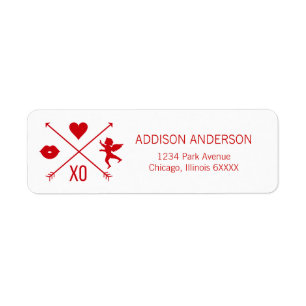Valentine's Day Valentine Symbols Address Labels