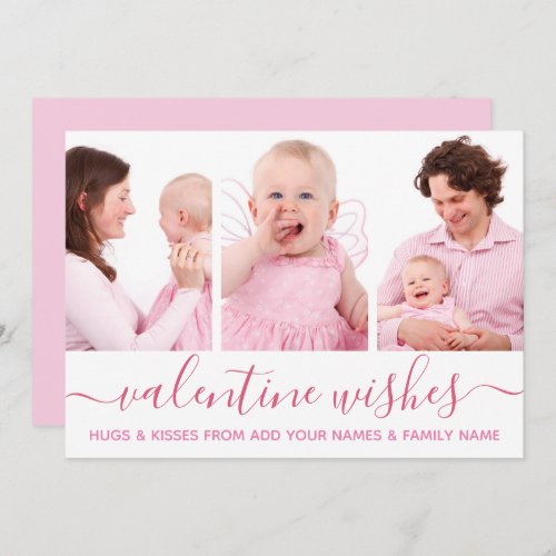 Valentines Day Valentine Wishes Family Photos Card