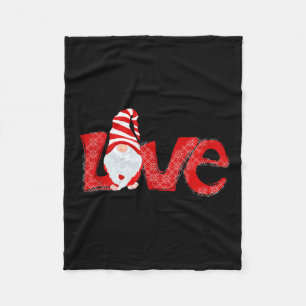 Valentine's Day - Valentine's Day Gnome Love Funny Fleece Blanket