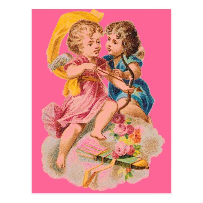 VALENTINES DAY VICTORIAN ERA CUPID LOVE POST CARD