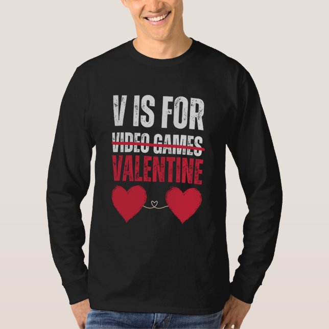 Valentine's Day  Video Games Women And Men 2023 Re T-Shirt (Front)