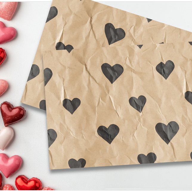 Valentine's Day Vintage Look Kraft Paper Hearts (Creator Uploaded)