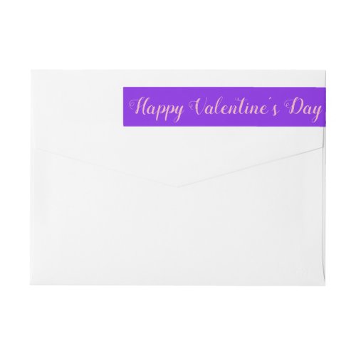 Valentines Day violet minimalist Wrap Around Label