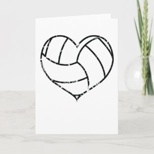 Valentines Day Volleyball Heart Grunge Men Women Card
