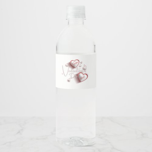 Valentines Day Water Bottle Label