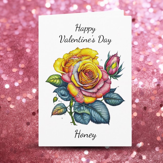 Valentine's Day | Watercolor Rose Card (Creator Uploaded)