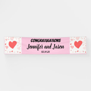 Valentine's Day wedding Congratulations Banner