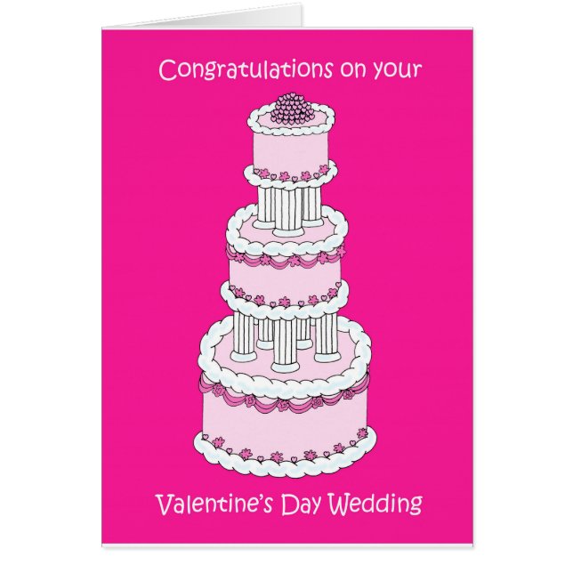 Valentine's Day Wedding Congratulations Cards (Front)