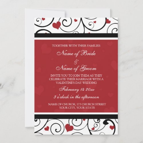Valentine's Day Wedding Invitation Cards