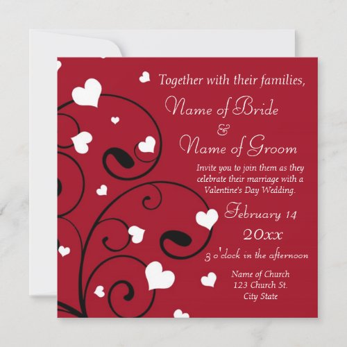 Valentine's Day Wedding Invitation Photo Cards