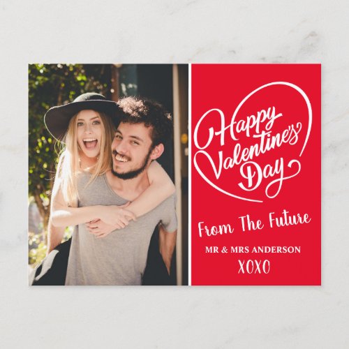 Valentines Day Wedding Photo Save The Day Postcard