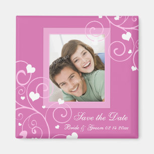 Valentine's Day Wedding Save the Date Photo Magnet