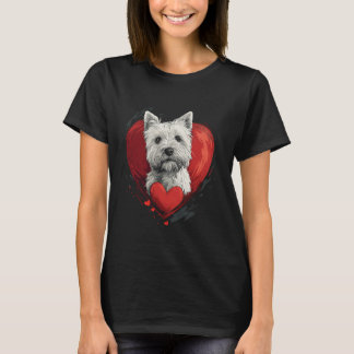 Valentine's Day West Highland White Terrier T-Shirt