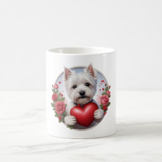 Valentine's Day Westie with heart Coffee Mug