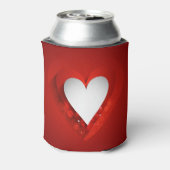 Valentine's Day White Heart - Customize Can Cooler (Can Back)