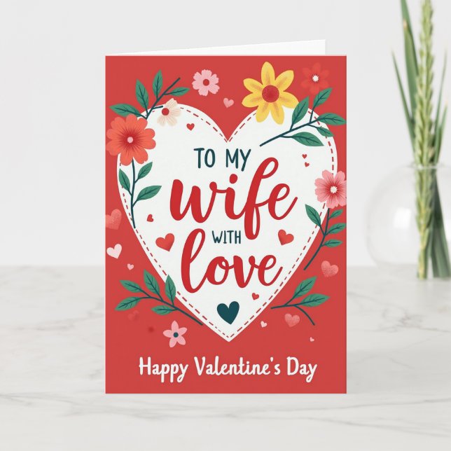 Valentines Day Wife Love Card (Front)