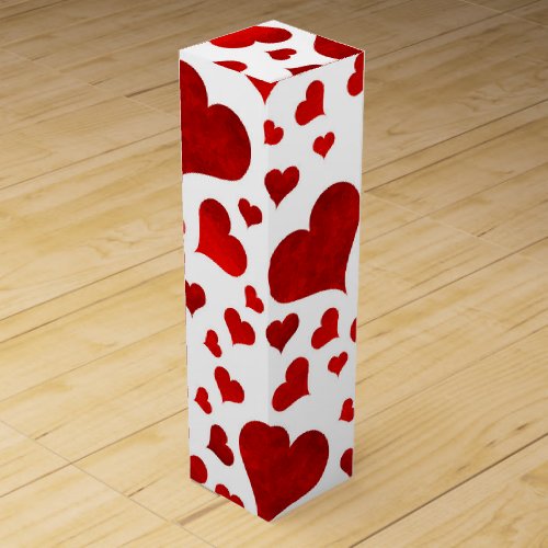 Valentines Day Wine Gift Box _ Valentine Hearts